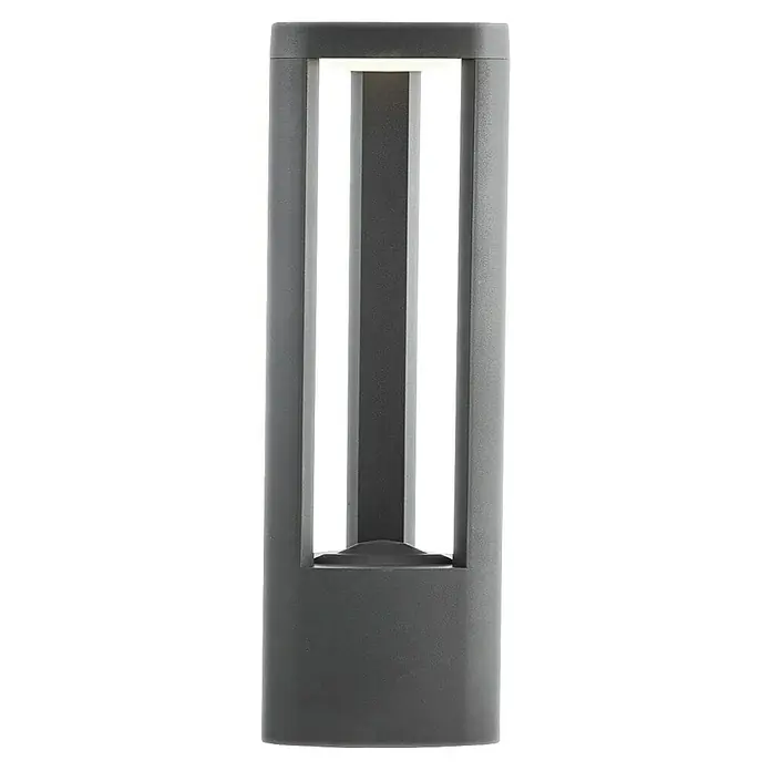 Searchlight Außenwegeleuchte Michigan - Höhe: 80 cm - Eine moderne, graue Außenleuchte im minimalistischen Design mit klaren Linien, ideal für die Beleuchtung von Gartenwegen und Einfahrten.