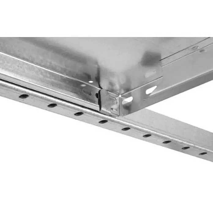 Proregal Eckregal MAGNUS Stecksystem - H x B x T: 300 x 100 x 50 cm, Traglast pro Boden: 124 kg, Anzahl Böden: 7 Stk., Stecken, Verzinkt