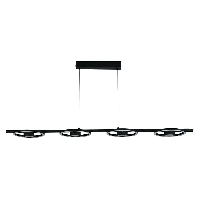Searchlight LED-Pendelleuchte Space - 35 W, L x B x H: 120 x 20 x 5,5 cm, Schwarz, Warmweiß - Einbau-Dunstabzugshaube mit vier Kochfeldern für eine effiziente Beseitigung von Küchendünsten und Gerüchen.