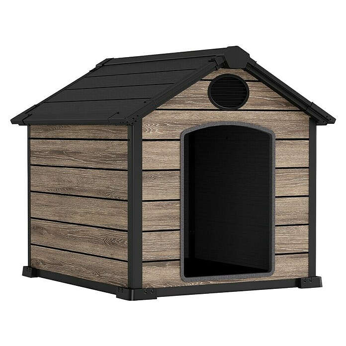 Hoggar Hundehütte Oak (L x B x H: 115 x 102 x 100 cm, Kunststoff, Beige) | BAUHAUS