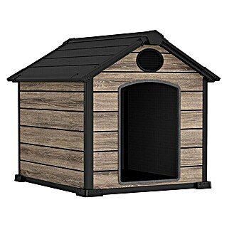 Hoggar Caseta para perro Oak 010 (L x An x Al: 115 x 102 x 100 cm, Plástico, Marrón/Antracita)