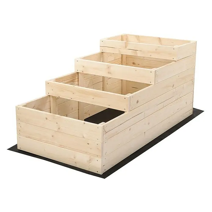 Proregal Hochbeet TREPPEN Holz - Holz, Natur