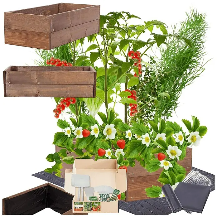 Proregal Hochbeet Growline Holz - 30 x 83 x 18 cm, Holz, Braun