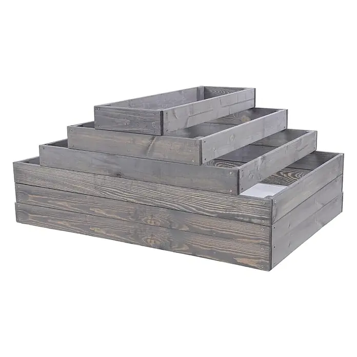 Proregal Hochbeet GardenStep Holz - Holz, Grau