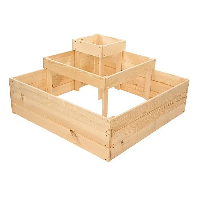 Proregal Hochbeet TREPPEN Holz - Holz, Natur