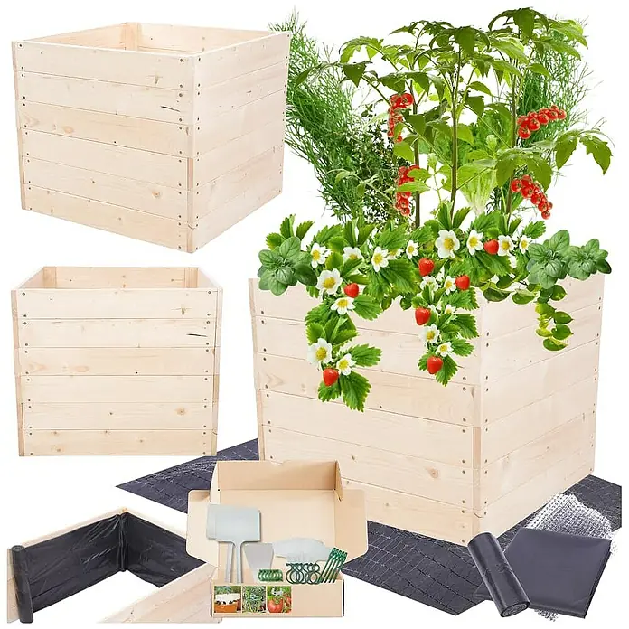 Proregal Hochbeet Growline Holz - 80 x 83 x 54 cm, Holz, Natur