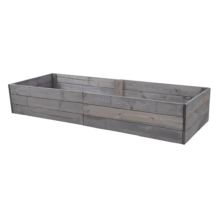 Proregal Hochbeet Growline Holz - 80 x 163 x 27 cm, Holz, Grau