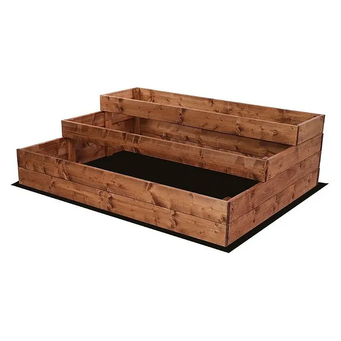 Proregal Hochbeet TREPPEN Holz - Holz, Braun