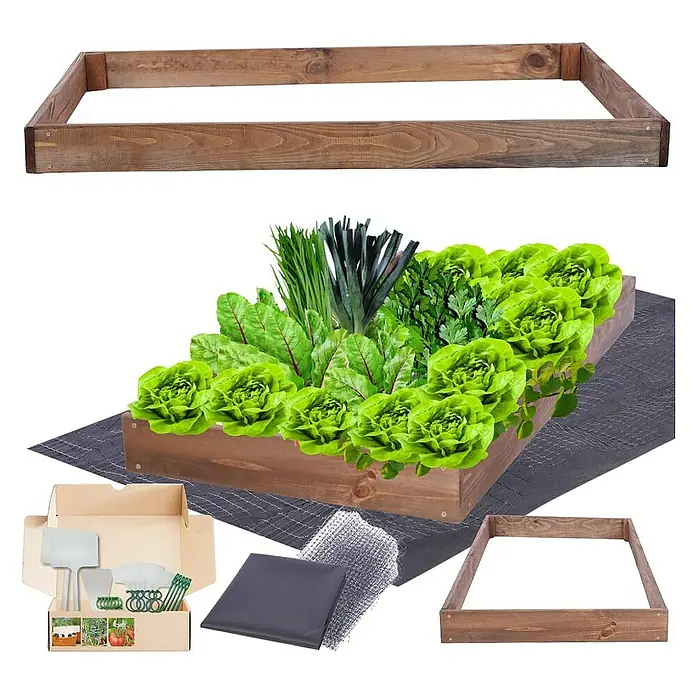 Proregal Hochbeet GardenStep Holz - Holz, Braun