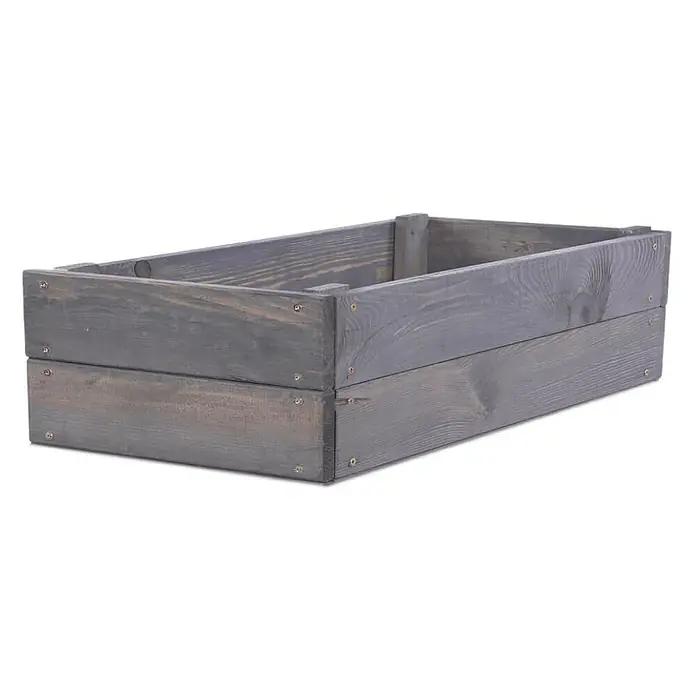 Proregal Hochbeet Growline Holz - 30 x 120 x 18 cm, Holz, Grau
