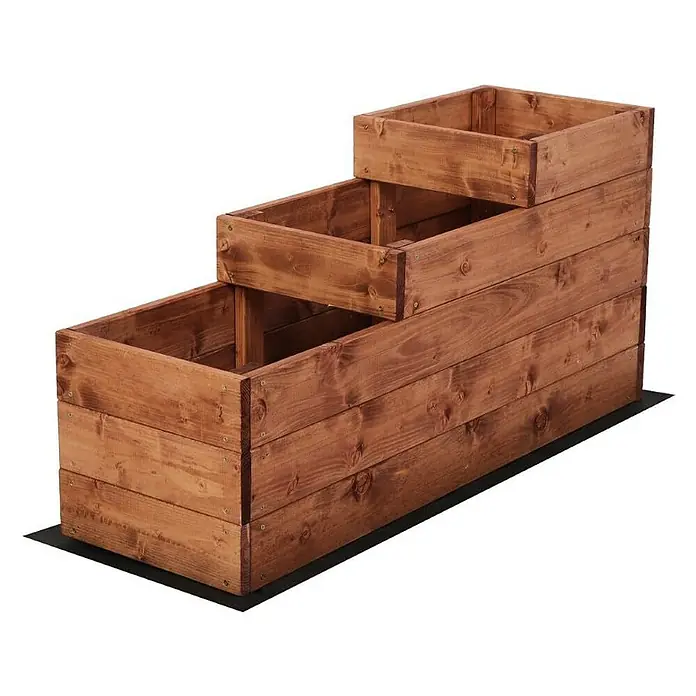 Proregal Hochbeet TREPPEN Holz - Holz, Braun