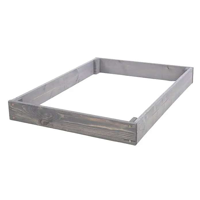 Proregal Hochbeet GardenStep Holz - 100 x 60 x 9 cm, Holz, Grau