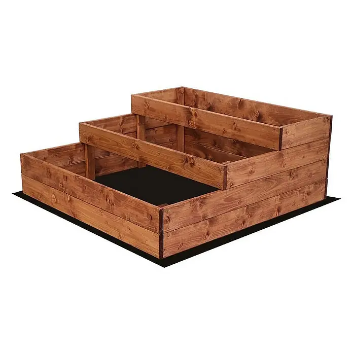 Proregal Hochbeet TREPPEN Holz - Holz, Braun