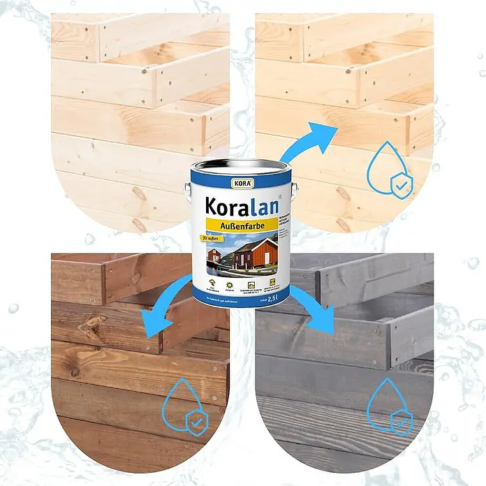 Proregal Hochbeet GardenStep Holz - Holz, Grau