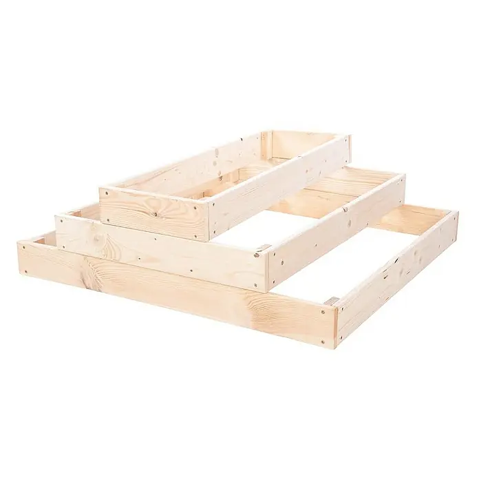 Proregal Hochbeet GardenStep Holz - 90 x 90 x 27 cm, Holz, Imprägniert