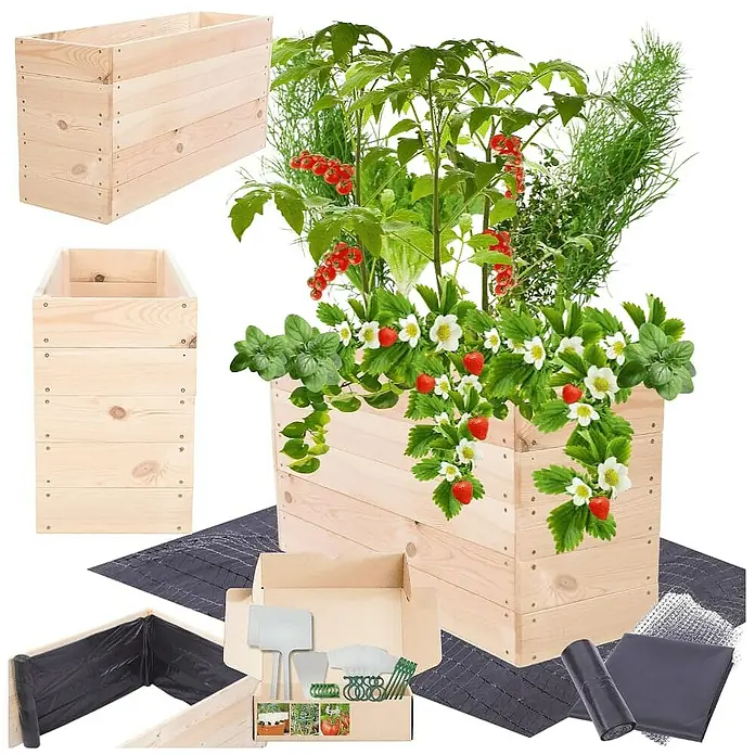 Proregal Hochbeet Growline Holz - Holz, Natur