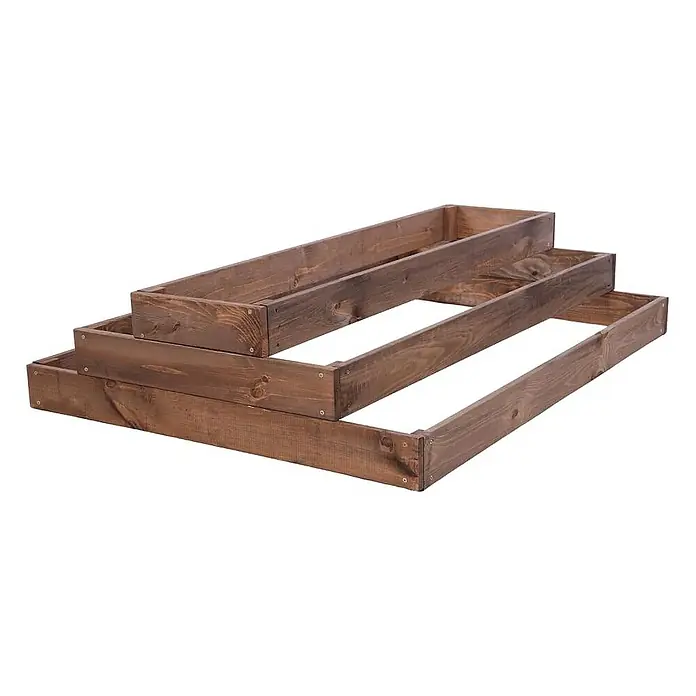Proregal Hochbeet GardenStep Holz - 100 x 90 x 27 cm, Holz, Braun