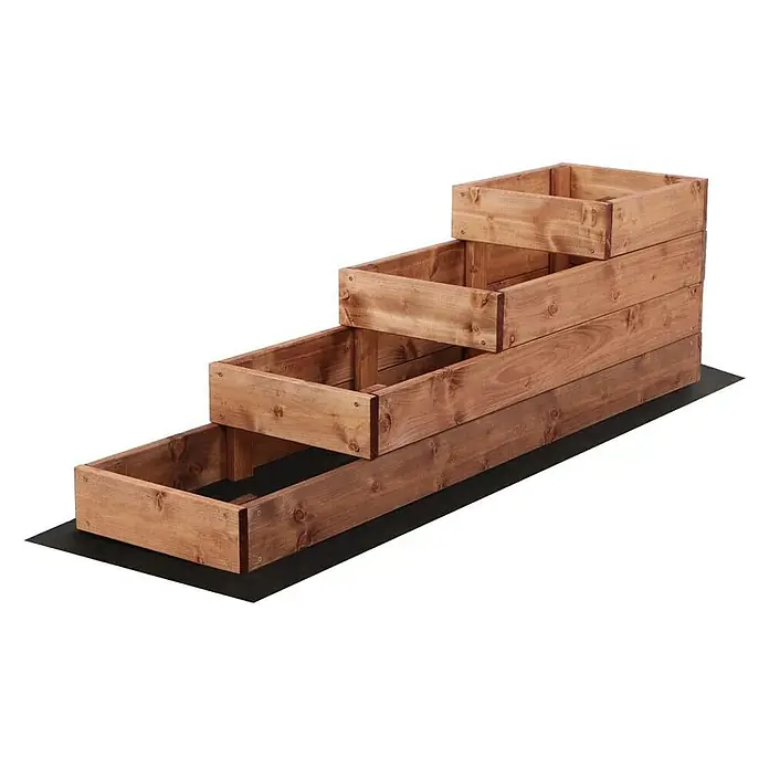 Proregal Hochbeet TREPPEN Holz - Holz, Braun