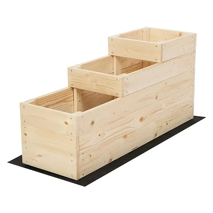 Proregal Hochbeet TREPPEN Holz - Holz, Natur