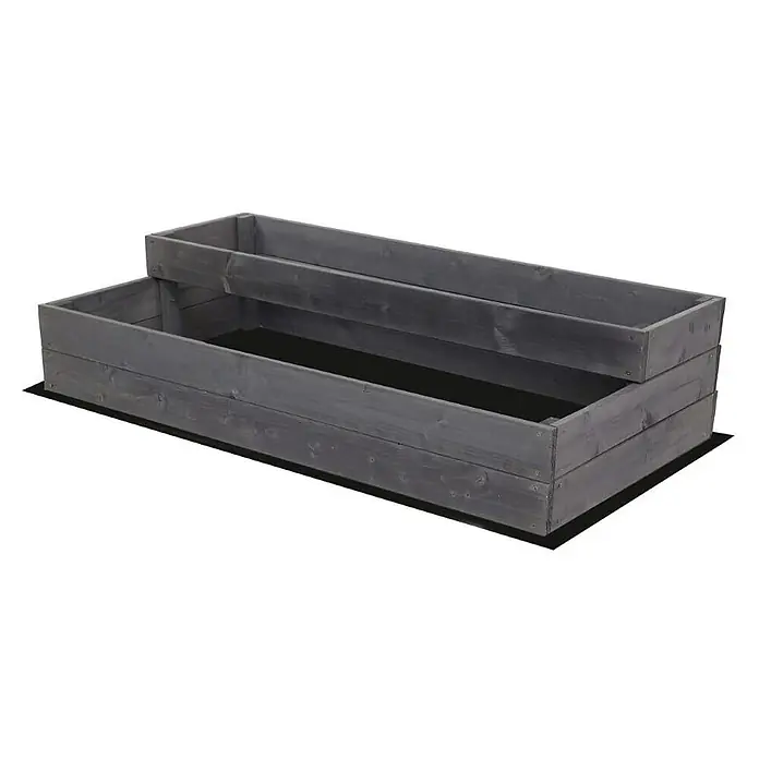 Proregal Hochbeet TREPPEN Holz - Holz, Grau