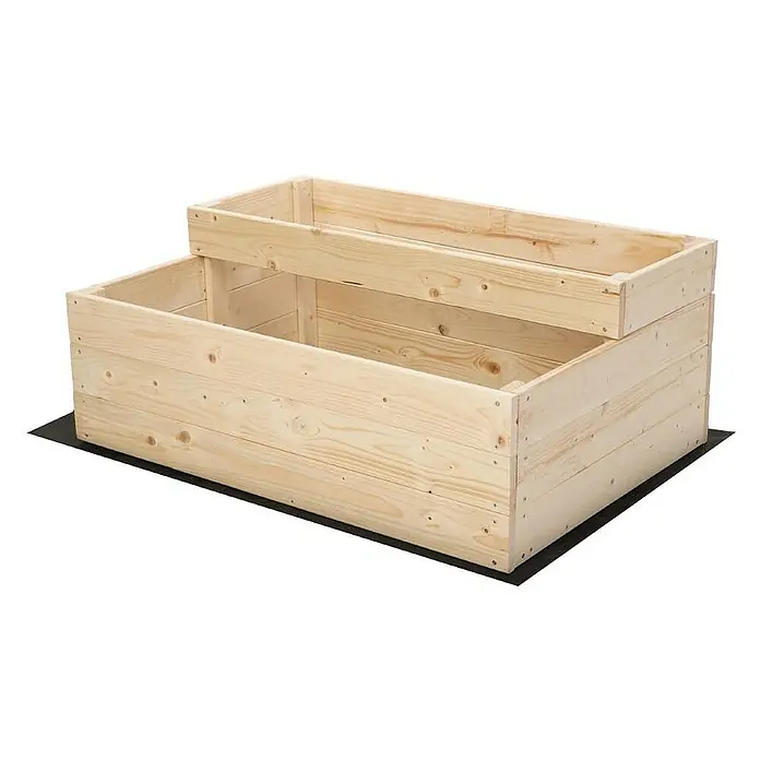Proregal Hochbeet TREPPEN Holz - 63 x 90 x 36 cm, Holz, Natur
