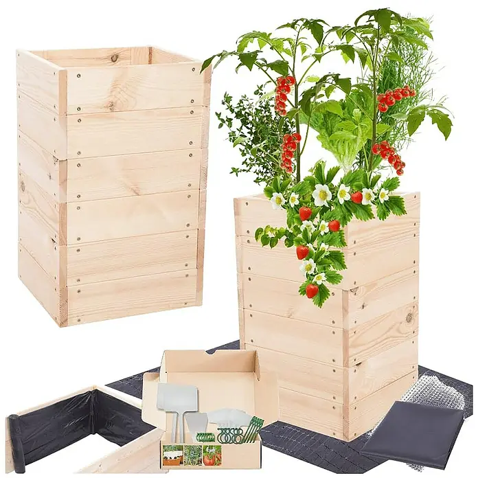 Proregal Hochbeet Growline Holz - 30 x 33 x 54 cm, Holz, Natur