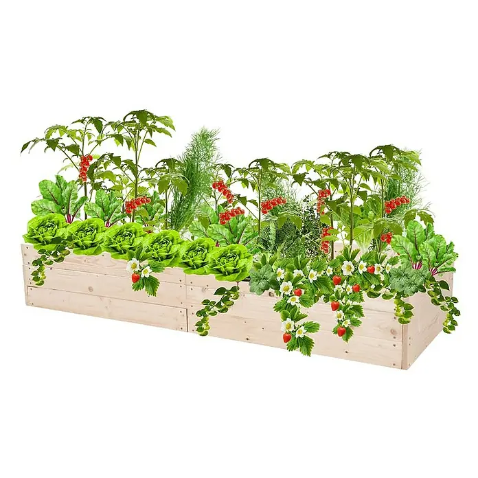 Proregal Hochbeet Growline Holz - 80 x 163 x 27 cm, Holz, Imprägniert