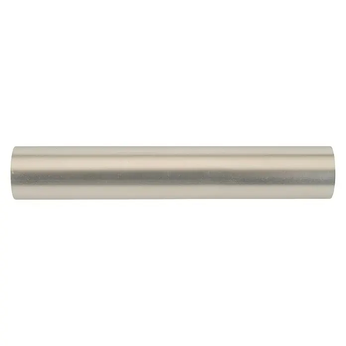 Barra para cortinas metálica EC - Ø x L: 28 mm x 150 cm, Plateado - Barra metálica cilíndrica plateada, ideal para diversas aplicaciones, presentada sobre un fondo neutro.