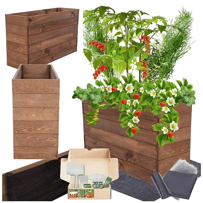 Proregal Hochbeet Growline Holz - Holz, Braun