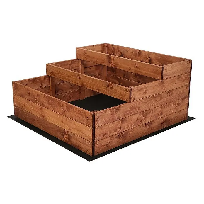 Proregal Hochbeet TREPPEN Holz - Holz, Braun