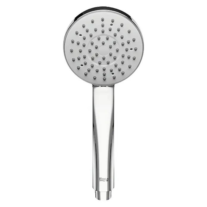 Roca Teleducha Stella 100-1 - Número de funciones: 1 ud., Cromo - Cabezal de ducha Roca plateado con una cara rociadora redonda con muchos orificios. Ideal para el baño moderno.