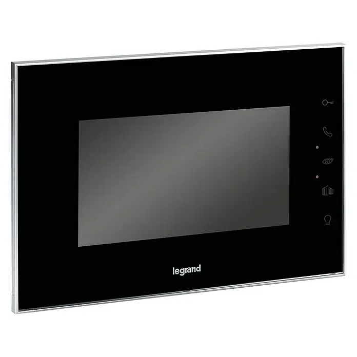 Legrand Videoportero kit espejo - Número de usuarios: 1 ud., Gris - Imagen de un sistema de videoportero Legrand con un diseño elegante, que ofrece tecnología moderna para una mayor seguridad.