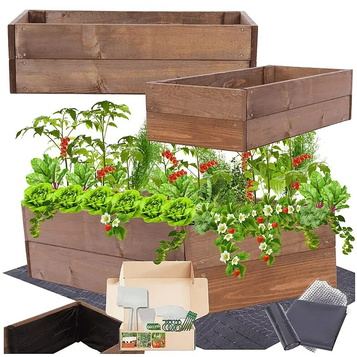 Proregal Hochbeet Growline Holz - Holz, Braun
