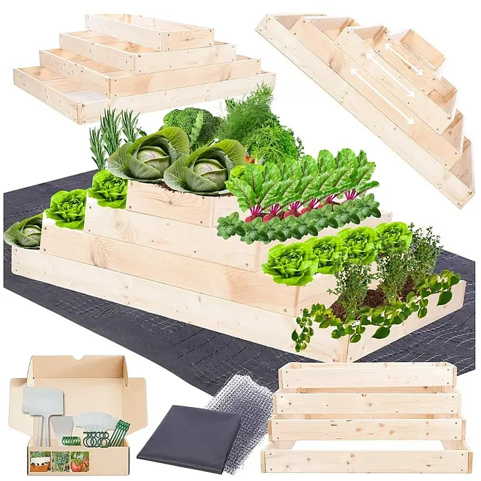 Proregal Hochbeet GardenStep Holz - Holz, Natur