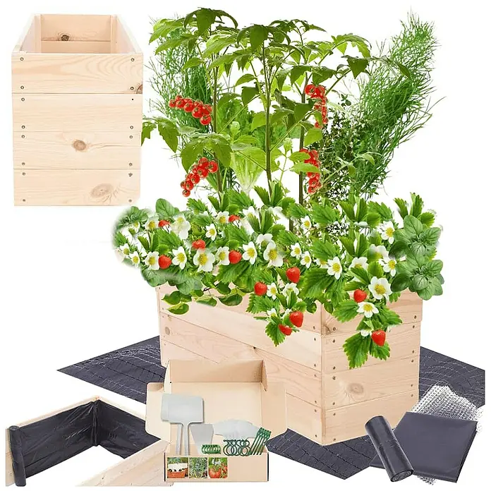 Proregal Hochbeet Growline Holz - Holz, Natur