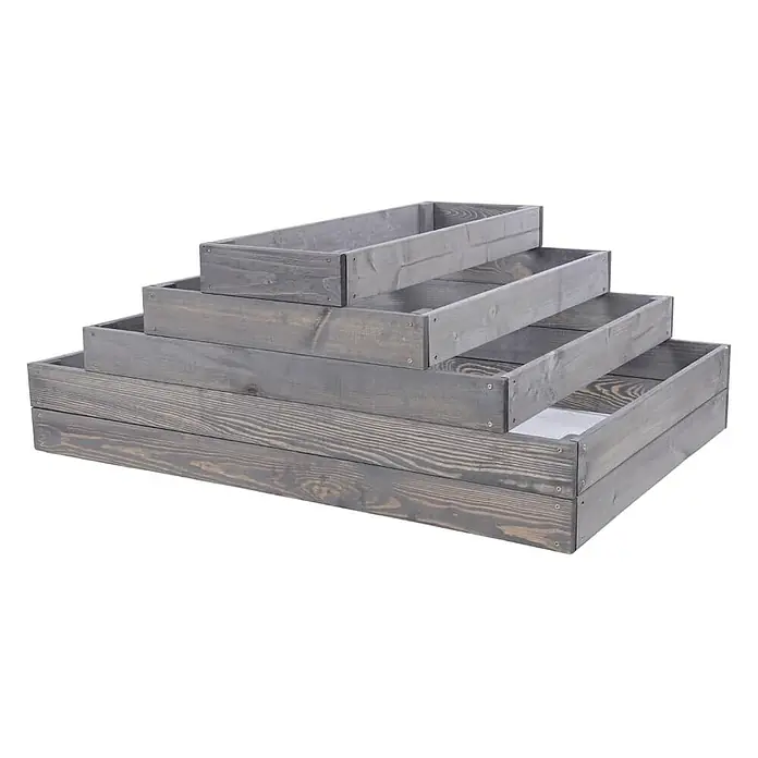 Proregal Hochbeet GardenStep Holz - Holz, Grau