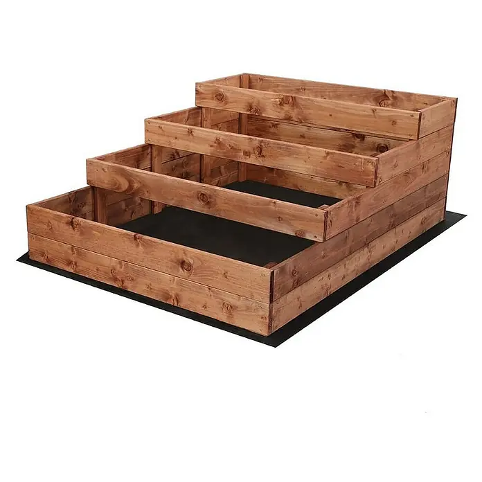 Proregal Hochbeet TREPPEN Holz - Holz, Braun