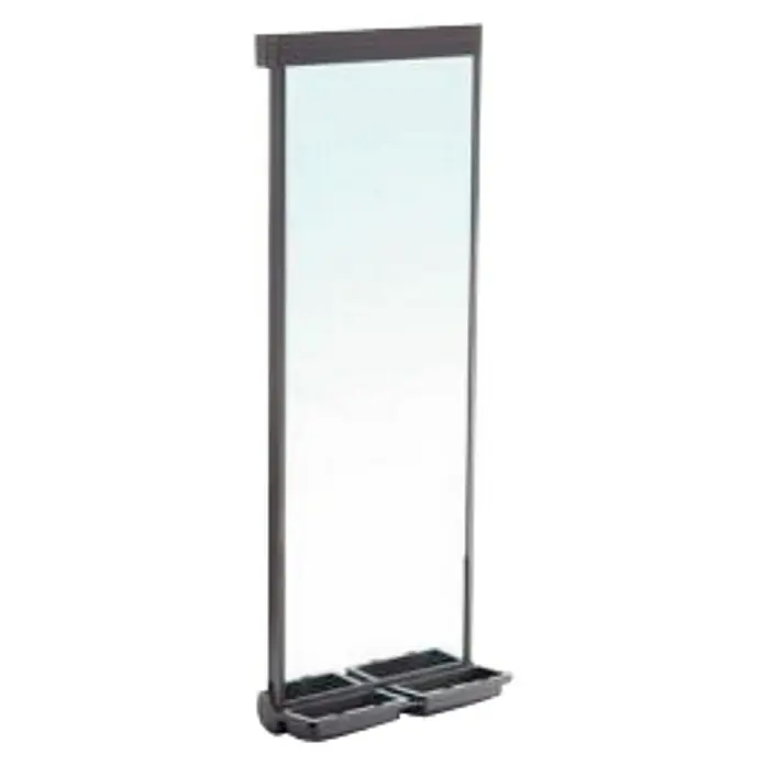 Espejo giratorio y abatible - 113 x 42 cm - Elegante perchero estrecho con espejo y dos bandejas de almacenamiento integradas para una organización elegante en la entrada.