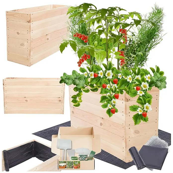 Proregal Hochbeet Growline Holz - 30 x 103 x 54 cm, Holz, Natur