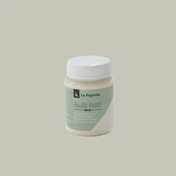 La Pajarita Pintura de tiza Chalk Paint - Sweet cream, 75 ml, Mate - Primer plano de pintura de tiza La Pajarita, ideal para decorar y crear sobre superficies.