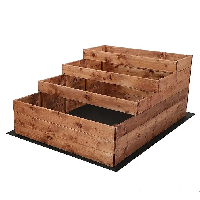 Proregal Hochbeet TREPPEN Holz - Holz, Braun