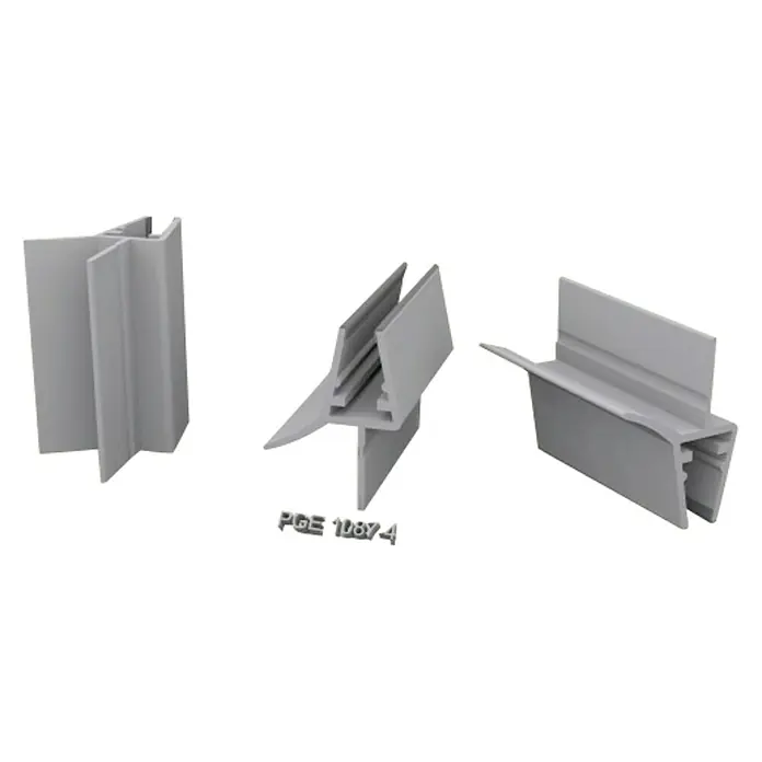 Perfil de sellado vierteaguas 4-5 - L x An x Al: 100 x 3 x 3 cm - Primer plano de perfiles de aluminio, ideales para aplicaciones de vidrio y proyectos profesionales.