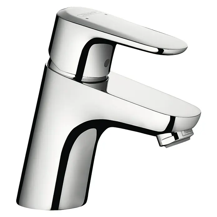 Hansgrohe Ecos Grifo de lavabo M - Cromo, Brillante - Grifo de baño cromado con diseño elegante y moderno para accesorios de baño.