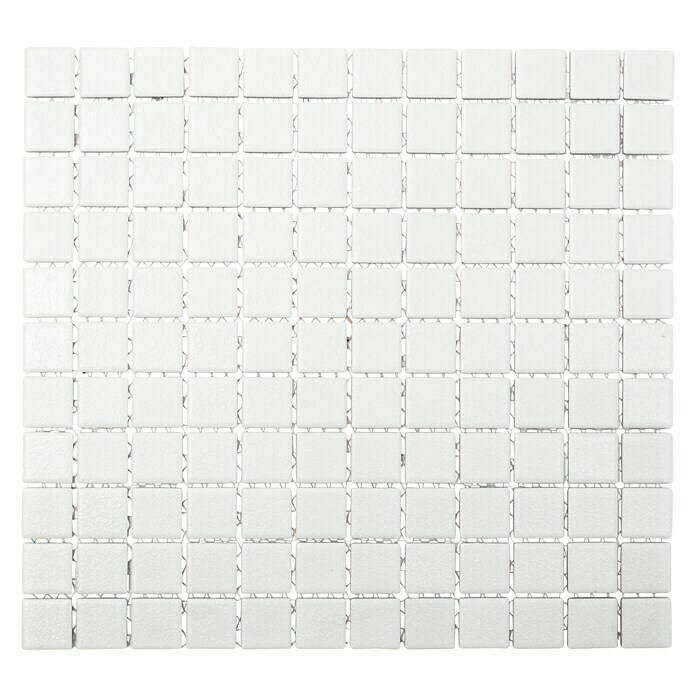 Mosaikfliese Quadrat AT101 (33 x 30,2 cm, Weiß, Matt)