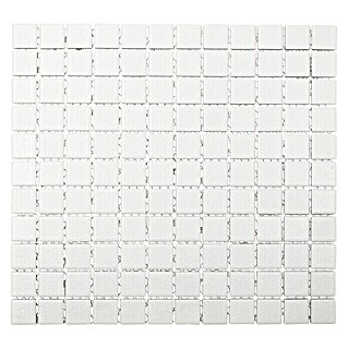 Mosaikfliese Quadrat AT101 (32,6 x 30 cm, Weiß, Matt)