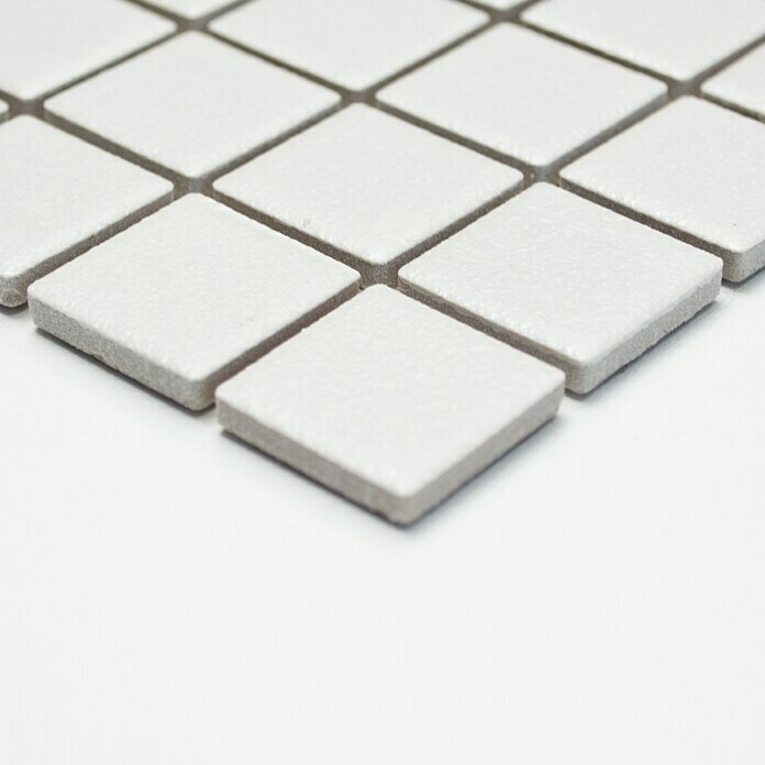 Mosaikfliese Quadrat AT101 (33 x 30,2 cm, Weiß, Matt)