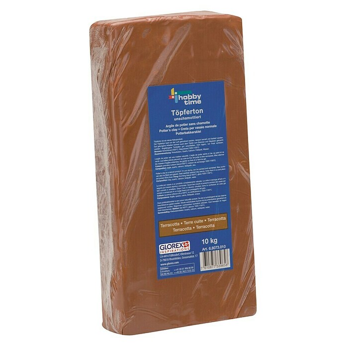 Glorex Hobby Time Töpferton (10 kg, Terracotta)