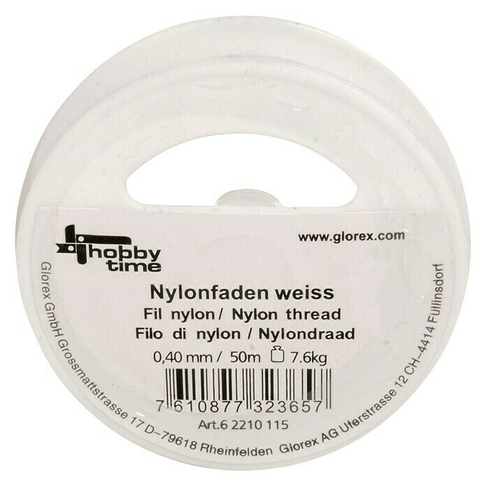 Hobby Time NylonfadenØ x L: 0,4 mm x 50 m, Transparent Front View