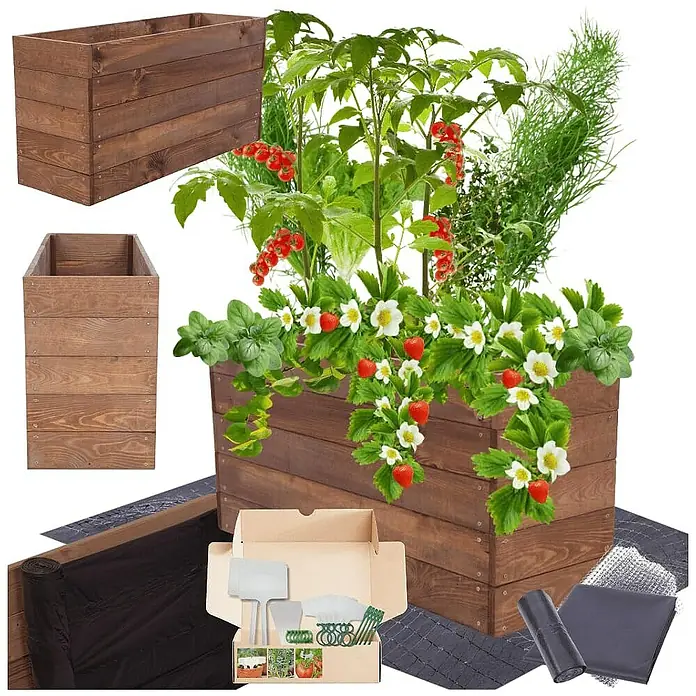 Proregal Hochbeet Growline Holz - 30 x 103 x 45 cm, Holz, Braun