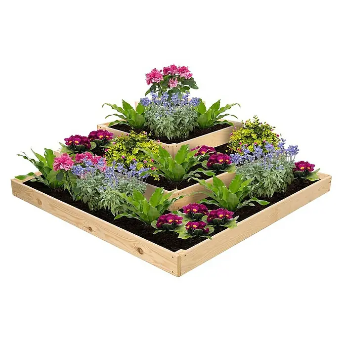 Proregal Hochbeet TREPPEN Holz - Holz, Natur